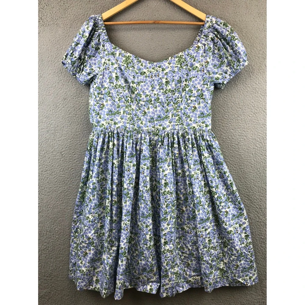 New Hearts and Found Floral Puff Sleeve Sweetheart Neckline Mini Dress XXL - Picture 2 of 13